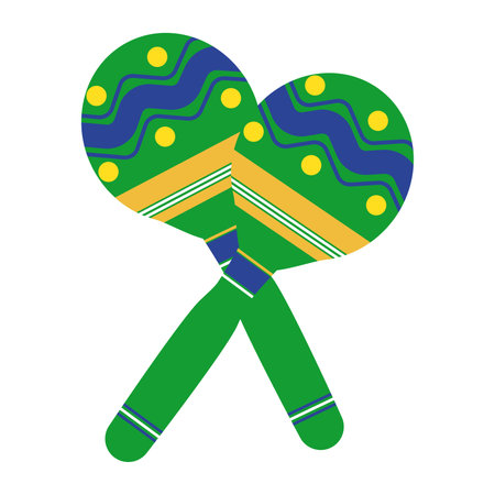 Isolated colored maracas musical instrument Vectorのイラスト素材