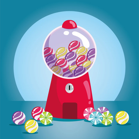 Isolated candy machine with gums Vectorのイラスト素材