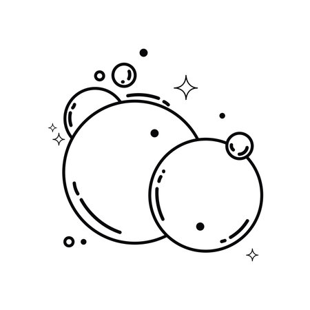 Isolated pair of soap bubbles icon Vectorのイラスト素材