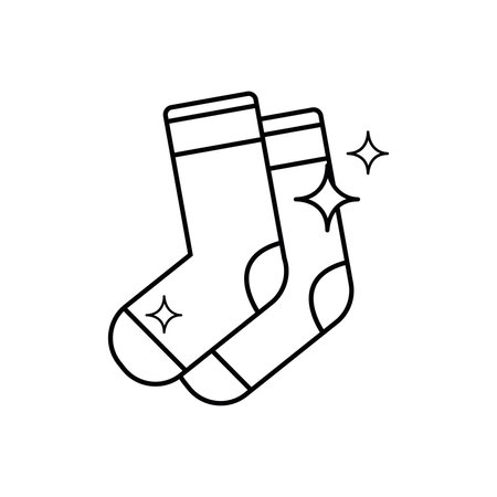 Isolated pair of clean and shiny socks Vectorのイラスト素材