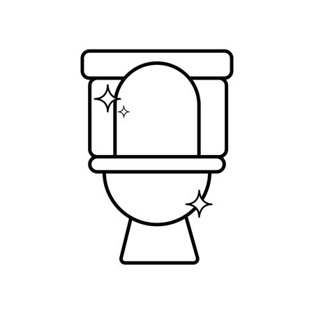 Isolated clean and shiny toilet icon Vectorのイラスト素材