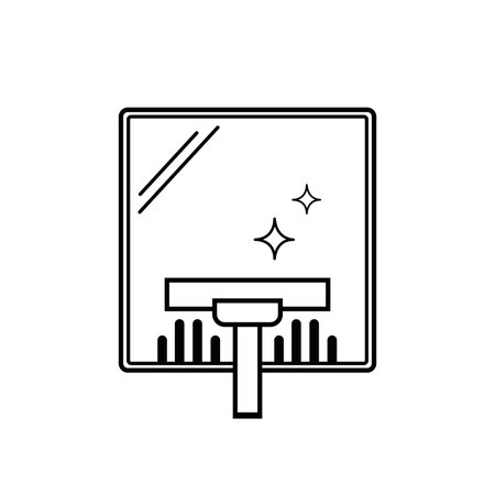 Isolated clean and shiny mirror icon Vectorのイラスト素材