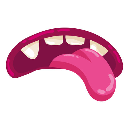 Isolated monster mouth with fangs Vectorのイラスト素材