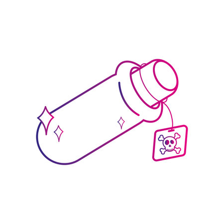 Isolated colored magic potion on bottle icon Vectorのイラスト素材