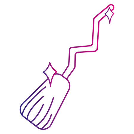 Isolated witch broom magic icon Vectorのイラスト素材