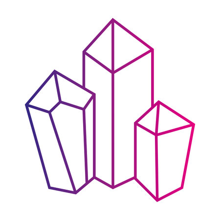 Isolated colored mineral stone magic icon Vectorのイラスト素材