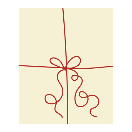 Top view of an isolated christmas present Vectorのイラスト素材