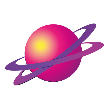 Isolated colored planet icon Vectorのイラスト素材