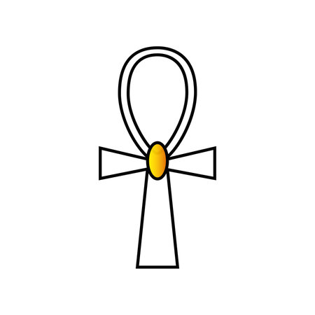 Isolated golden pharaoh symbol icon Egypt Vectorのイラスト素材
