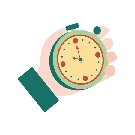Hand holding a chronometer icon Vectorのイラスト素材