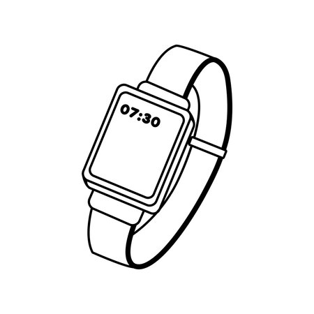 Wrist digital watch icon Vectorのイラスト素材