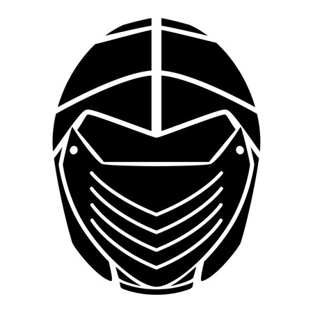 Silhouette of a medieval helmet icon Vectorのイラスト素材