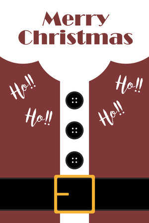 Flat style vertical christmas card Vectorのイラスト素材
