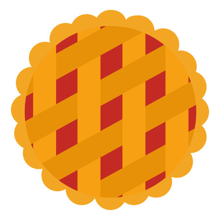 Isolated colored pumpkin pie dessert icon Vectorのイラスト素材