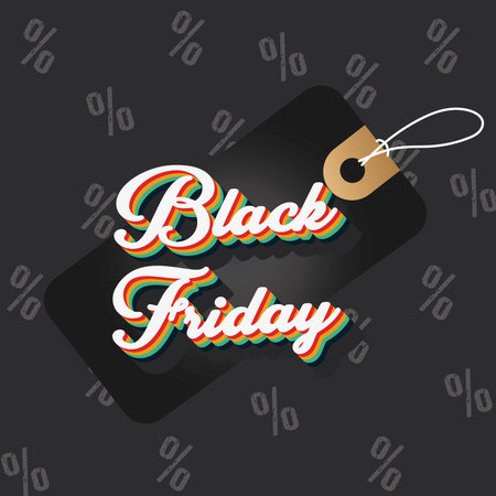 Colored black friday sale advert poster Vectorのイラスト素材