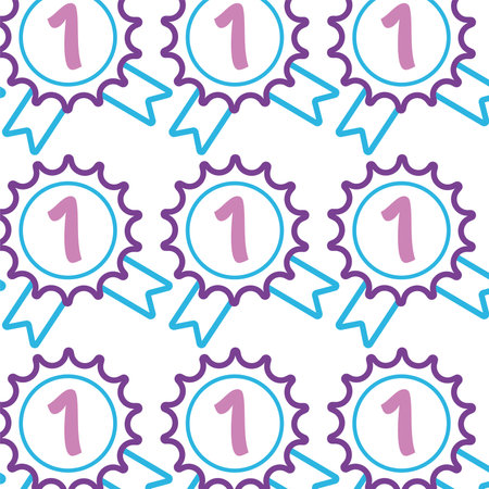 First place medal pattern background Vectorのイラスト素材