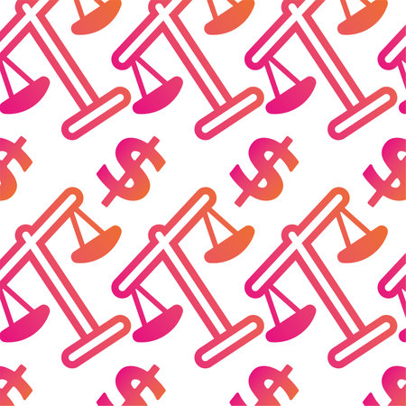 Finance balance icon Pattern background Vectorのイラスト素材