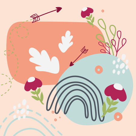 Colored hand drawn background Vectorのイラスト素材