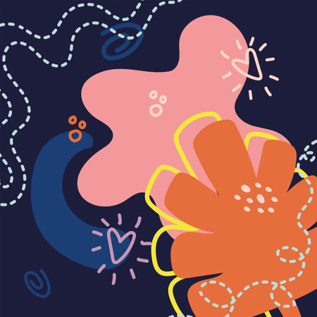 Colored hand drawn background Vectorのイラスト素材