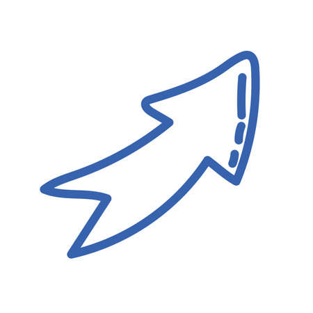 Hand draw arrow sketch icon Vectorのイラスト素材