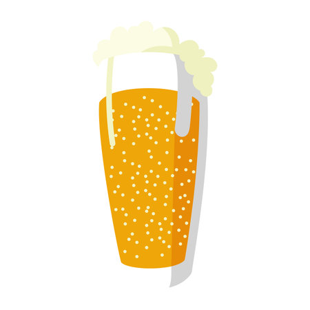 Isolated beer glass with foam icon Vectorのイラスト素材