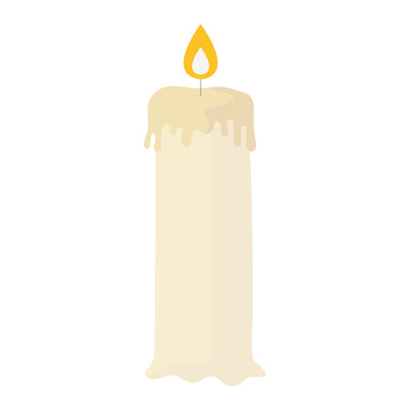 Isolated colored candle with fire icon Vectorのイラスト素材