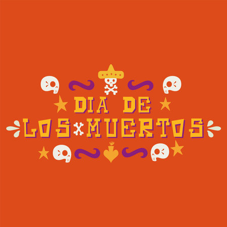 Colored dia de los muertos template Vectorのイラスト素材