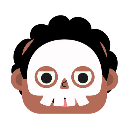 Cute male wizard halloween costume avatar Vectorのイラスト素材