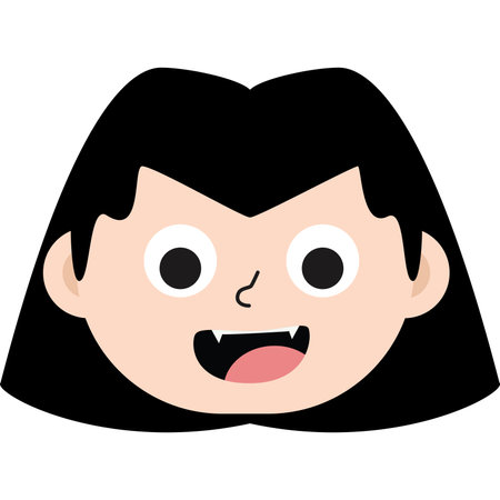 Cute female vampire halloween costume avatar Vectorのイラスト素材