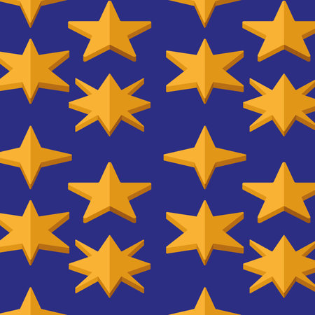 2d isometric star shapes icon Pattern background Vectorのイラスト素材