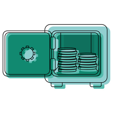 Strongbox with coins Finance icon Vectorのイラスト素材