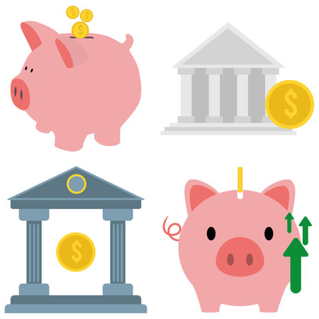 Set of Finance icons Vectorのイラスト素材