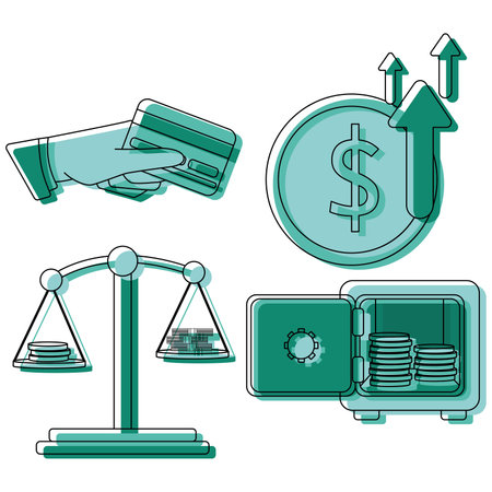Set of Finance icons Vectorのイラスト素材