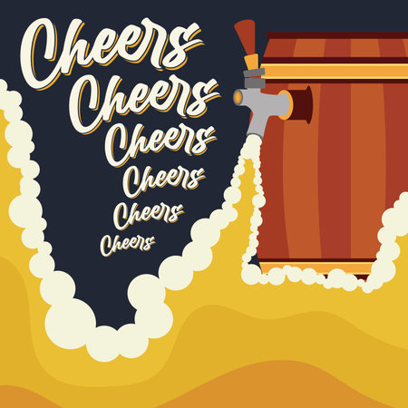 Colored vintage beer poster Vectorのイラスト素材