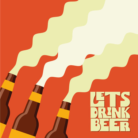 Vintage beer poster Vectorのイラスト素材