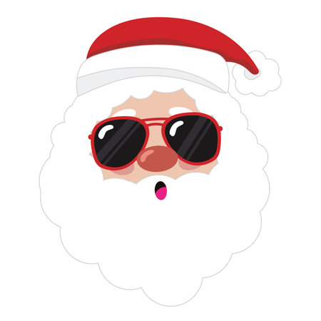 Cute christmas santa claus avatar Vectorのイラスト素材