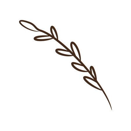 Vintage hand drawn leaf sketch Vectorのイラスト素材