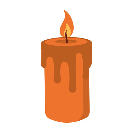Halloween candle icon Vectorのイラスト素材