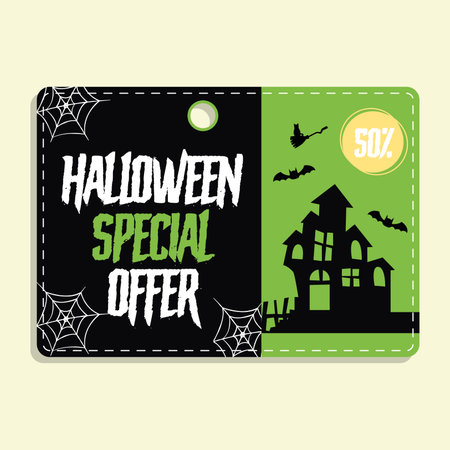 Halloween discount sticker Vectorのイラスト素材