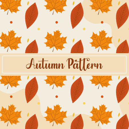 Colored autumn pattern background Vectorのイラスト素材