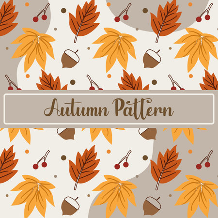 Colored autumn pattern background Vectorのイラスト素材