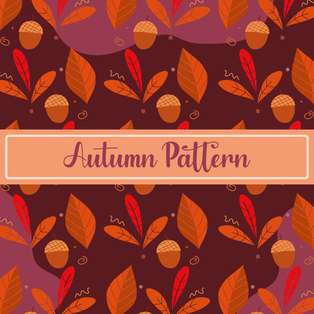 Colored autumn pattern background Vectorのイラスト素材