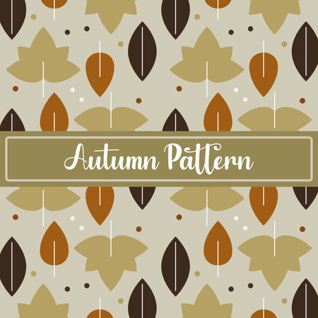 Colored autumn pattern background Vectorのイラスト素材