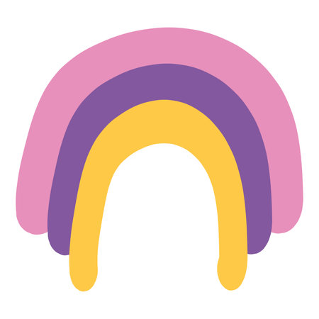 Colored rainbow sketch icon Vectorのイラスト素材