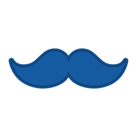 Isolated blue mustache icon Prostate cancer awareness campaign Vectorのイラスト素材