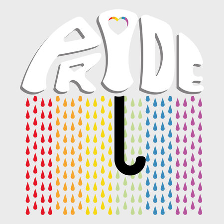 Pride lettering with lgbt colors Vectorのイラスト素材
