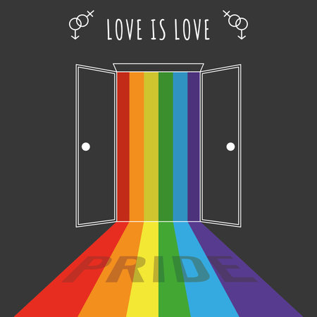 Colored lgbt pride poster Vectorのイラスト素材