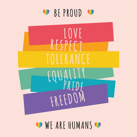 Colored lgbt pride poster Vectorのイラスト素材