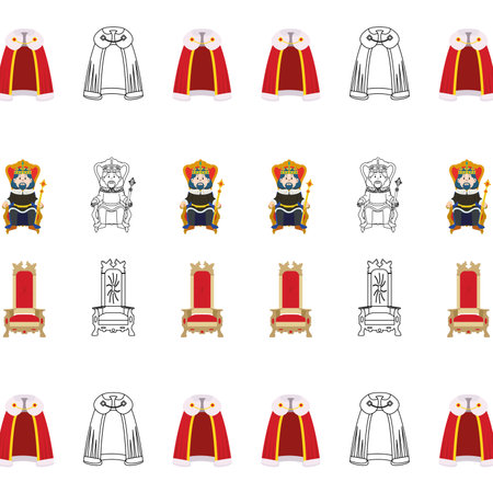 Royalty icons Pattern background Vectorのイラスト素材