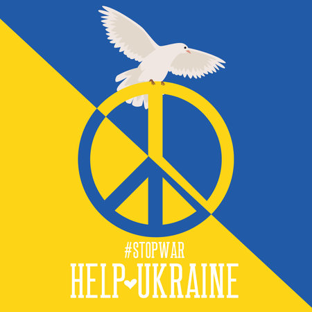 Help ukraine poster Vectorのイラスト素材